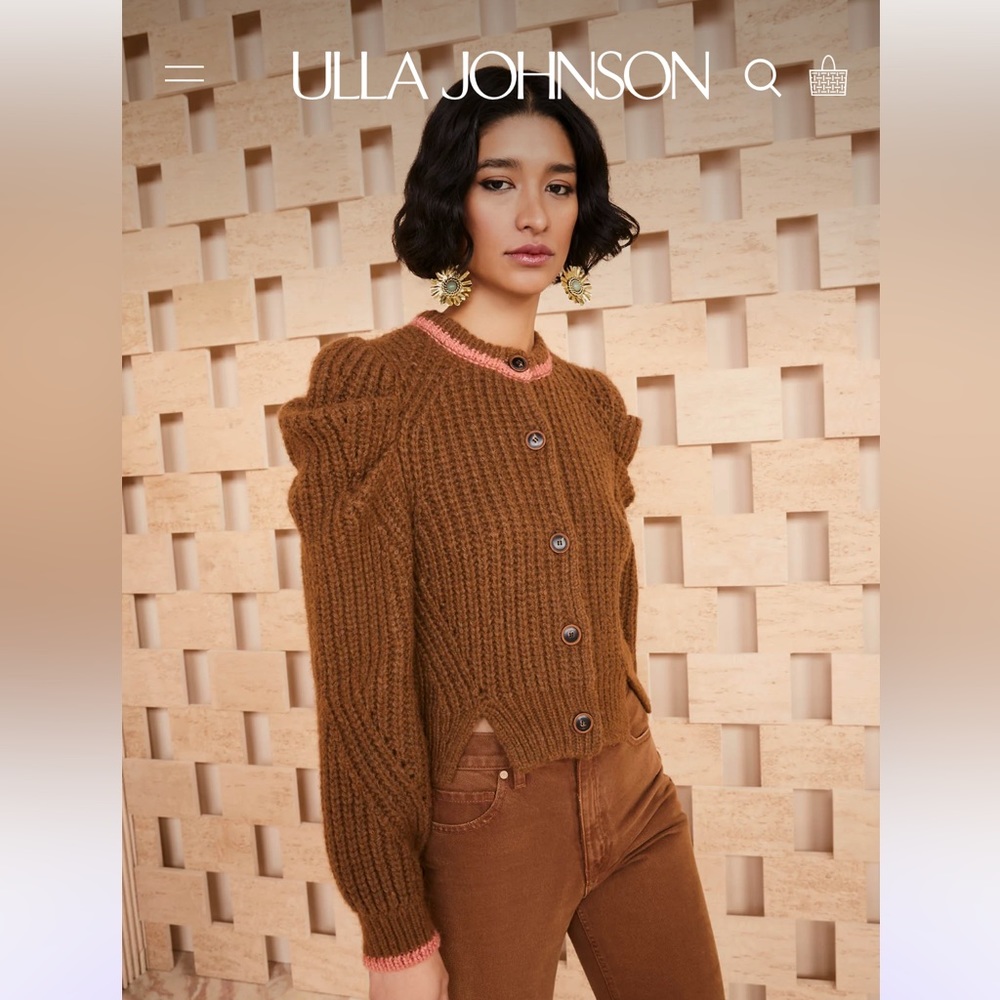 NWT Ulla Johnson Elle Cardigan in Umber